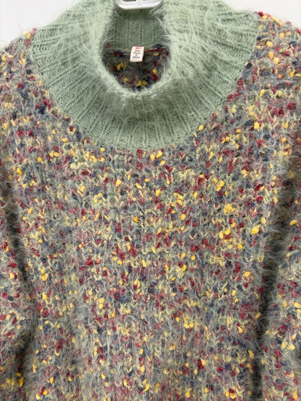 Anthropologie Raga Oversized Boucle Knit Mock Neck Sweater Size XS - Picture 8 of 16